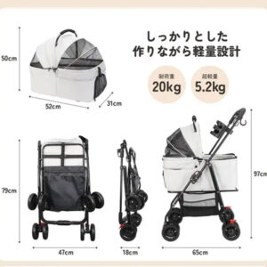 お手頃価格のペットカート　犬用ベビーカー