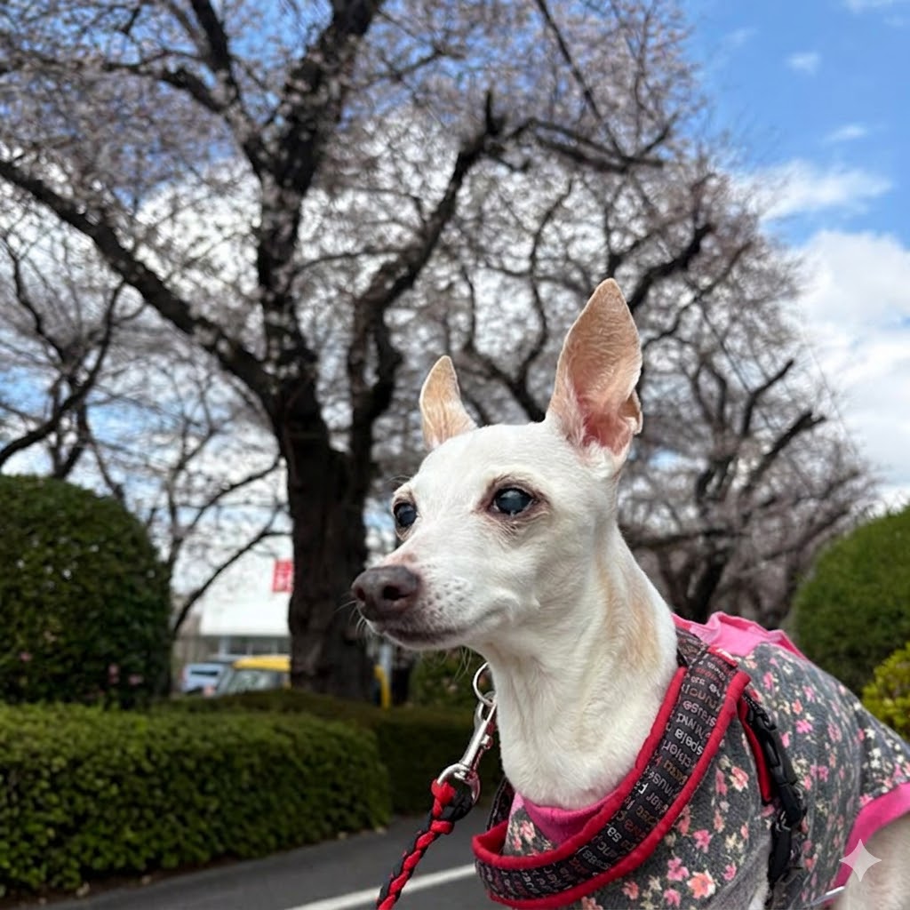 桜散歩はピンクの桜の服で イタグレ